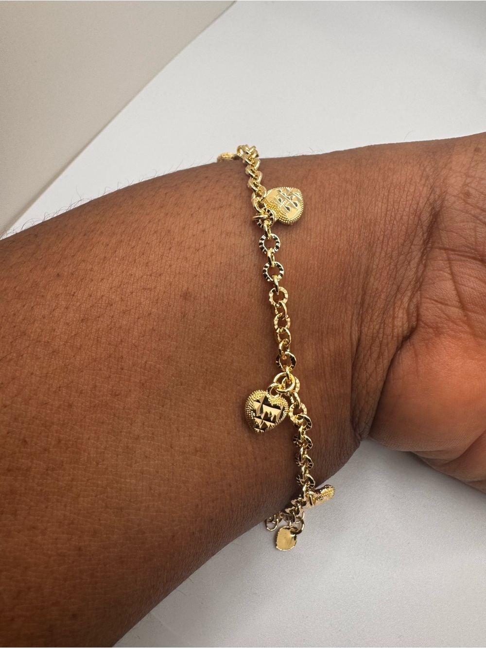 Gold Charm Chain Bracelet - Elegant Women's Jewelry